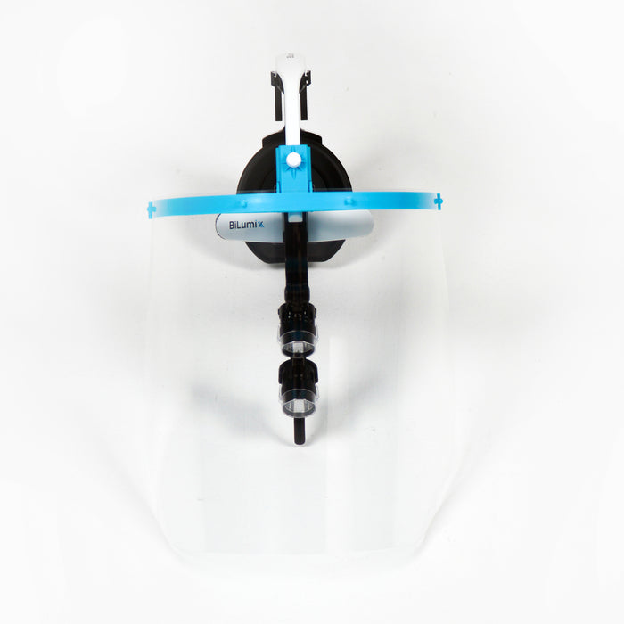 X2 FaceShield mounted on BiLumix Headlamp